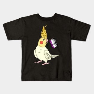 Asexual Pride Cockatiel Kids T-Shirt